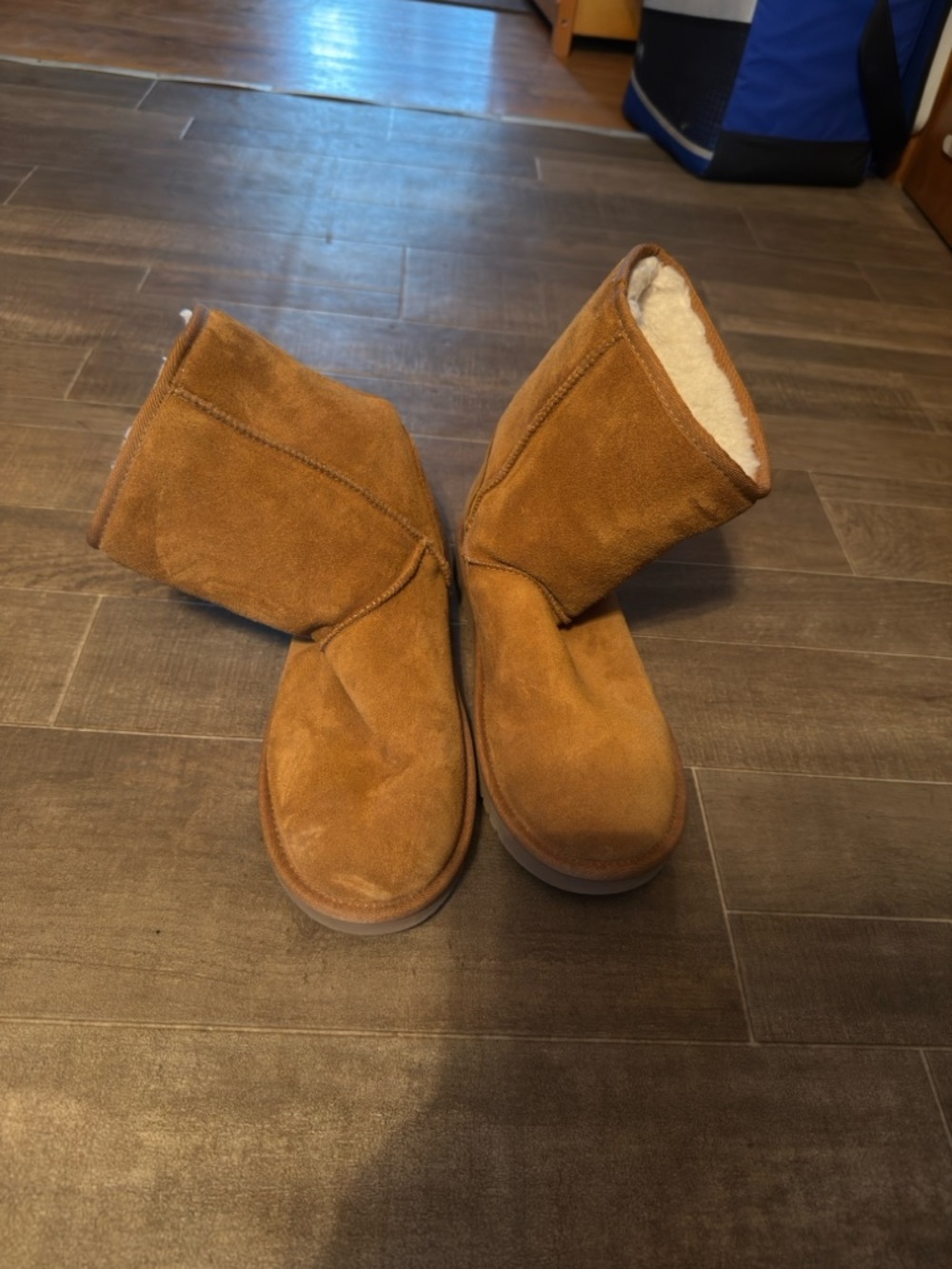 Koolaburra Chestnut Suede Shearling-Lined Winter Boots